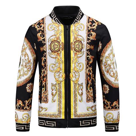 versace signature wild printed hood jacket|Men's Luxury and Designer Jackets & Coats .